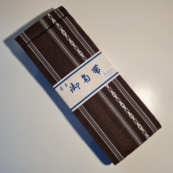 Obi-Gürtel Nishijin Kaku braun aus Baumwolle ➤ www.bokken-shop.de ✅ passend für Aikido ✓ Iaido ✓ Koryu ✓Bujinkan ✓ Jodo ✓ Dein Budo-Fachhändler!