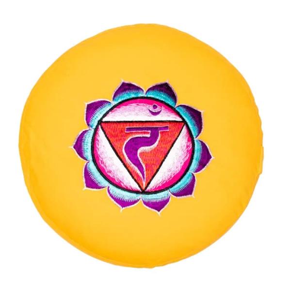 Meditationskissen Manipura 3. Chakra - Yogi & Yogini online bestellen ➤ www.bokken-shop.de. Chakra-Meditationskissen vom Yoga-Fachhändler!
