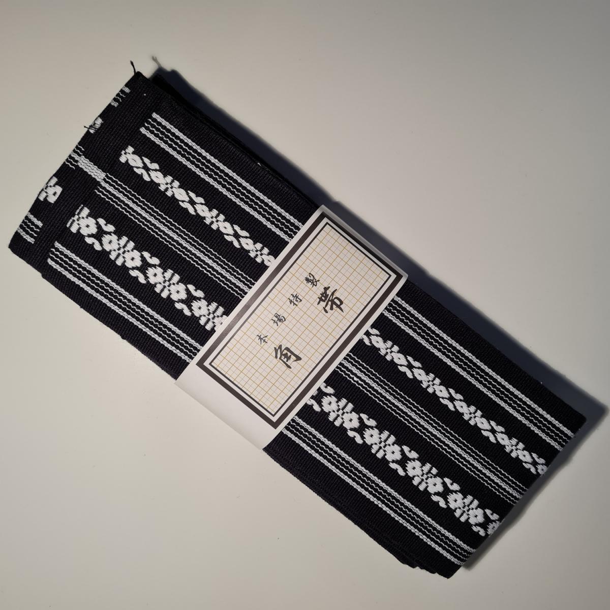 Obi-Gürtel Kaku schwarz aus Baumwolle ➤ www.bokken-shop.de ✅ passend für Aikido ✓ Iaido ✓ Koryu ✓Bujinkan ✓ Jodo ✓ Dein Budo-Fachhändler!