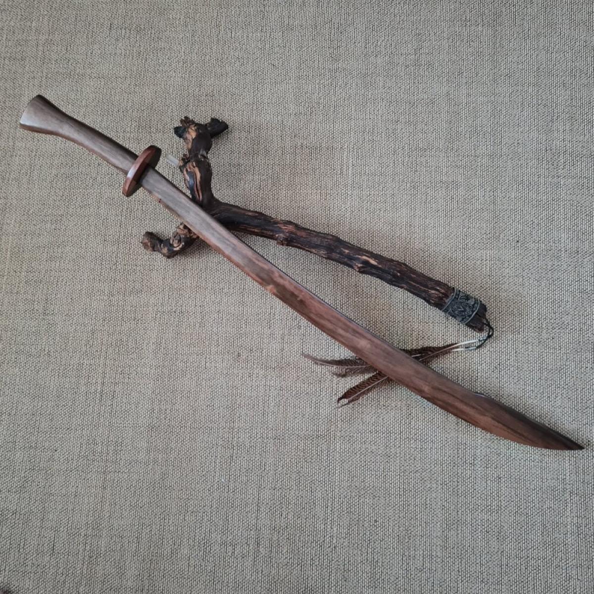 Tai Chi Säbel aus Ebenholz - Klingenlänge 85 cm ► www.bokken-shop.de ✅ Holzschwert für Tai Chi ✓ Tai Chi Chuan ✓ Taichi ✓ Dein Tai-Chi-Fachhändler!