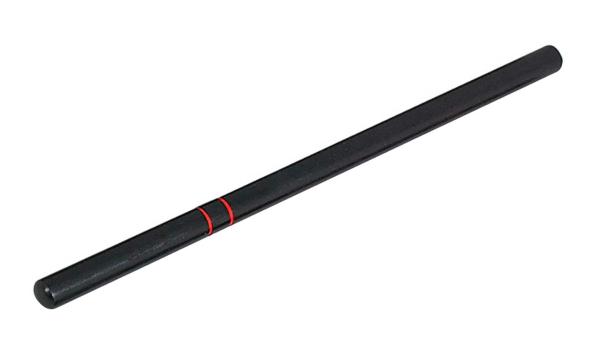 Arnis stick made of hardwood - black with red rings