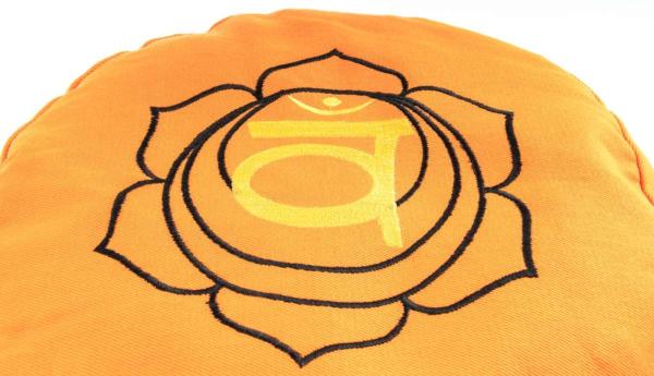 Meditation cushion sacral chakra - Orange ➤ www.bokken-shop.de buy › Yoga cushion ✓ Suitable for meditation, seminars. Your meditation specialist shop!