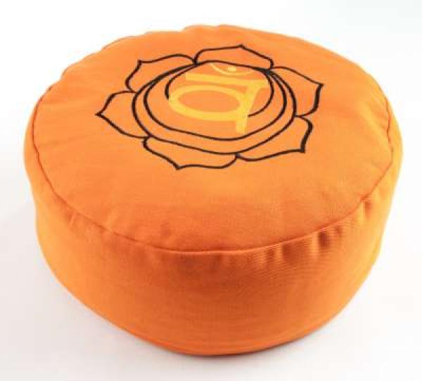 Meditation cushion sacral chakra - Orange ➤ www.bokken-shop.de buy › Yoga cushion ✓ Suitable for meditation, seminars. Your meditation specialist shop!