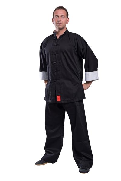 Tai Chi suit made of cotton in the color black✅ Comfortable✔ great freedom of movement✔ 100% cotton✔ Budo clothing in a large selection and for every occasion for your martial arts ✓ Aikido, Iaido, Kendo, Koryu, Jodo➤ www.bokken-welt.de