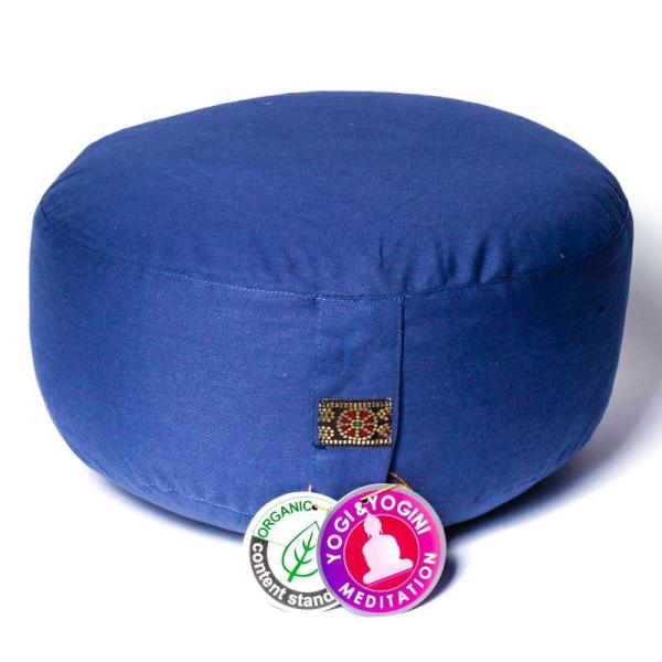 Yogi & Yogini Yoga & Mediation Cushions Blue ➤ www.bokken-shop.de ✓ Inner cushions & cover - 100% organic cotton ✓ Your meditation retailer!