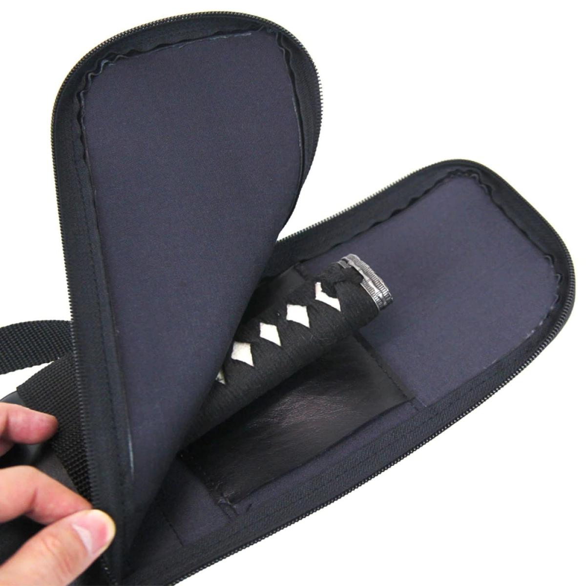 Faux leather weapon bag for Iaito, samurai sword black ➤ www.bokken-shop.de. Suitable for Aikido, Bujinkan, Kendo, Ju Jutsu. Your Budo dealer!