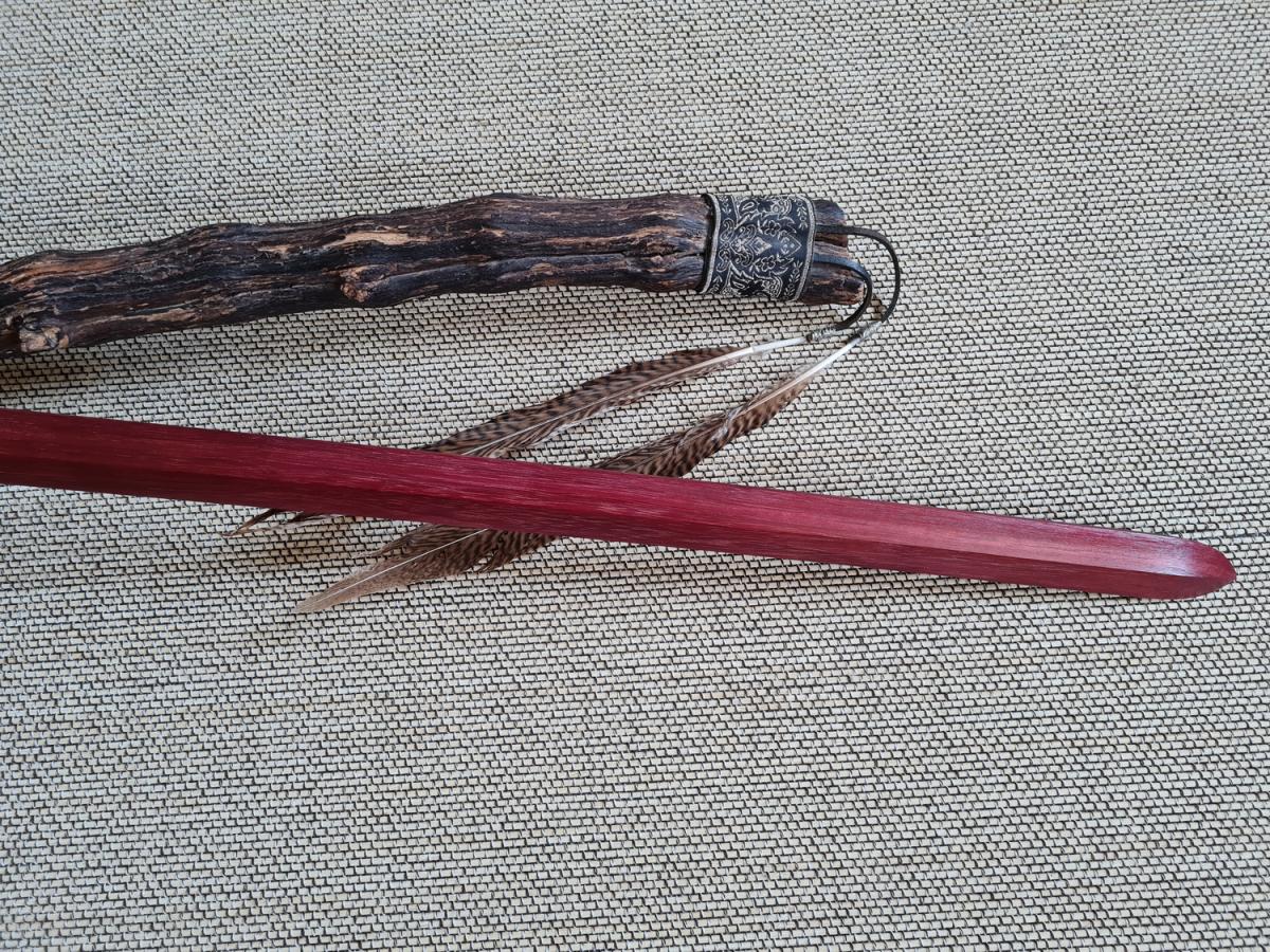 Tai Chi Sword from Bloodwood - 72 cm ➽ www.bokken-shop.de ✅ Weapons for Tai Chi ✓ Tai Chi Chuan ✓ Taichi ✓ Your Tai Chi specialist dealer!
