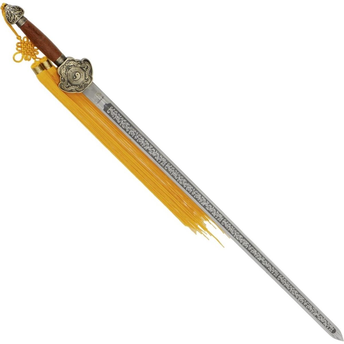 Noble Tai Chi metal sword with decorations ➤ www.bokken-shop.de. Suitable for tai chi, tai chi chuan, tai chi. Your Tai Chi retailer!