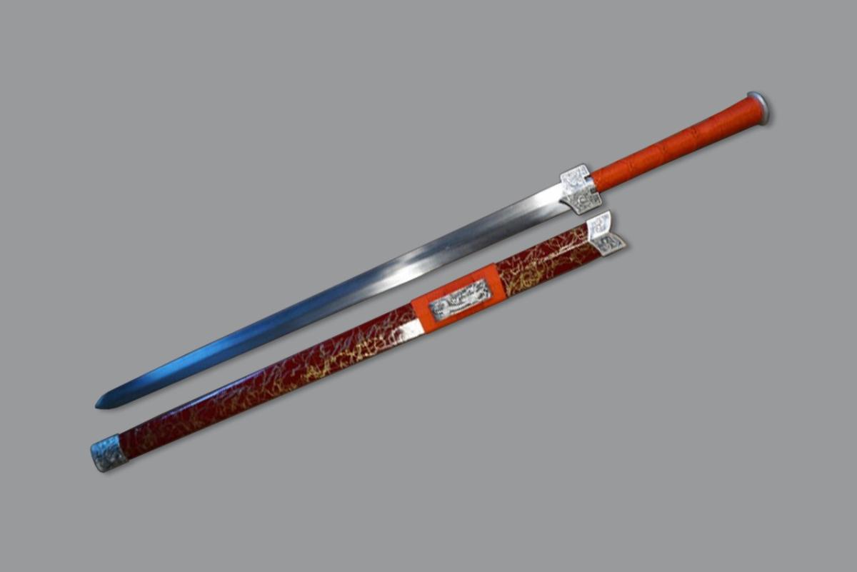 Wudang Tai Chi Sword - red handle wrap ➤ www.bokken-shop.de. Suitable for tai chi, tai chi chuan, tai chi. Your Tai Chi retailer!
