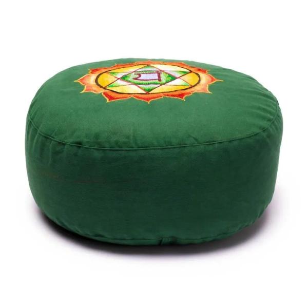 Meditation cushion Anahata 4th Chakra - Order Yogi & Yogini online ➤ www.bokken-shop.de. Chakra meditation cushions from the yoga retailer!