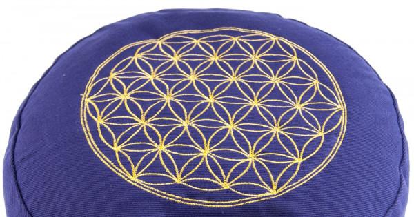 Meditation cushion flower of life - purple ► www.bokken-shop.de ✅ yoga cushion ✔ meditation ✔ flower of life ✔ your meditation specialist!