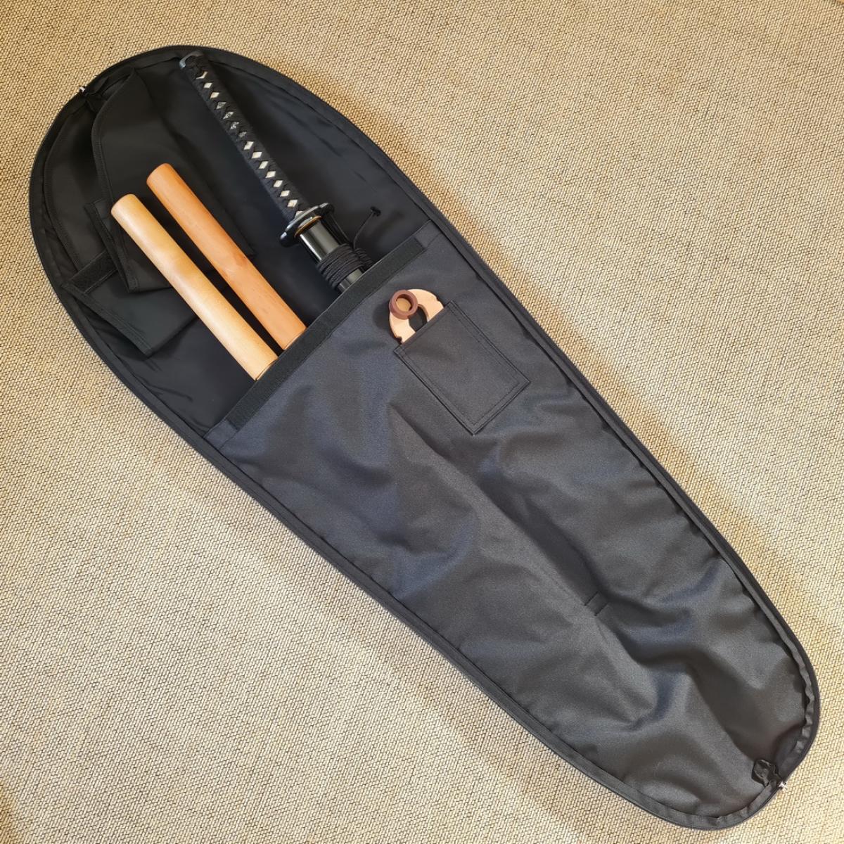 HASU double sword pouch for Bokken & Katana blue ➤ www.bokken-shop.de ✅ for Aikido ✓ Hapkido ✓ Ju Jutsu ✓ Iaido ✓ Your Budo dealer!