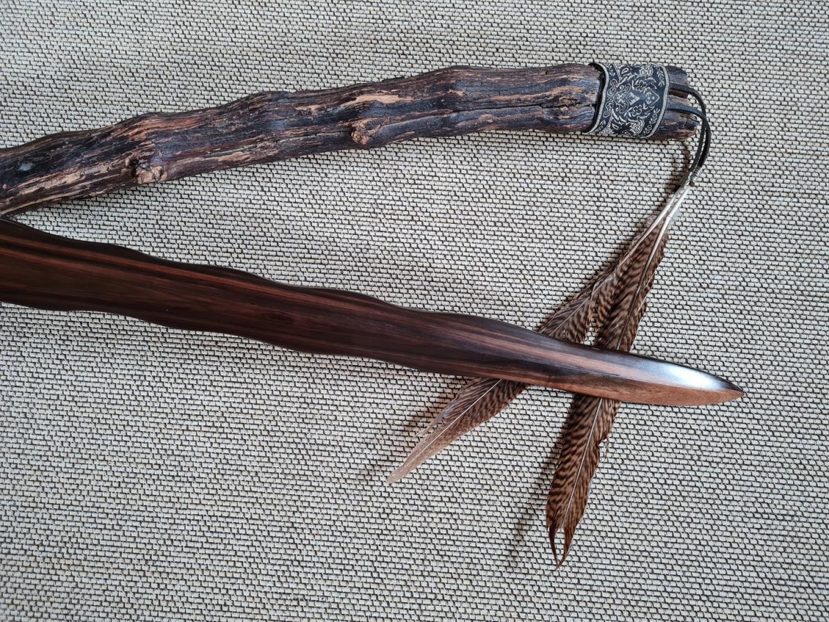 Kris sword made of ebony  (b-goods) ➤ www.bokken-shop.de ✅ suitable for Escrima, Wing Tsun, Kubotan, Jiu-Jitsu, Ninjutsu✔ Your Budo dealer!