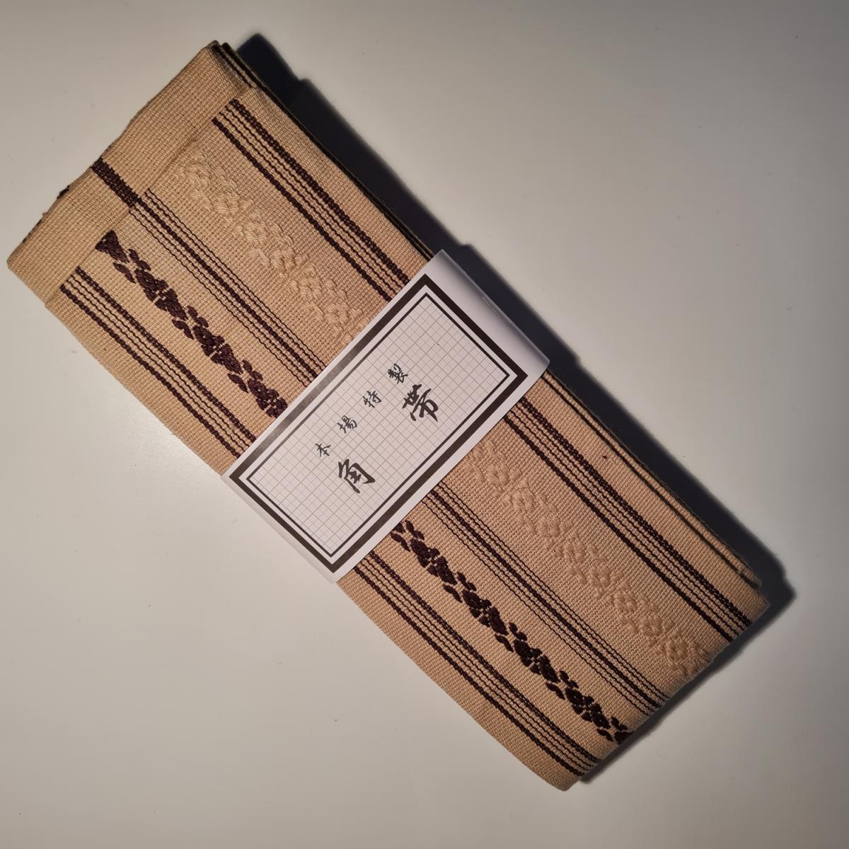 Obi belt Kaku black made of cotton ➤ www.bokken-shop.de ✅ suitable for Aikido ✓ Iaido ✓ Koryu ✓Bujinkan ✓ Jodo ✓ Your Budo dealer!