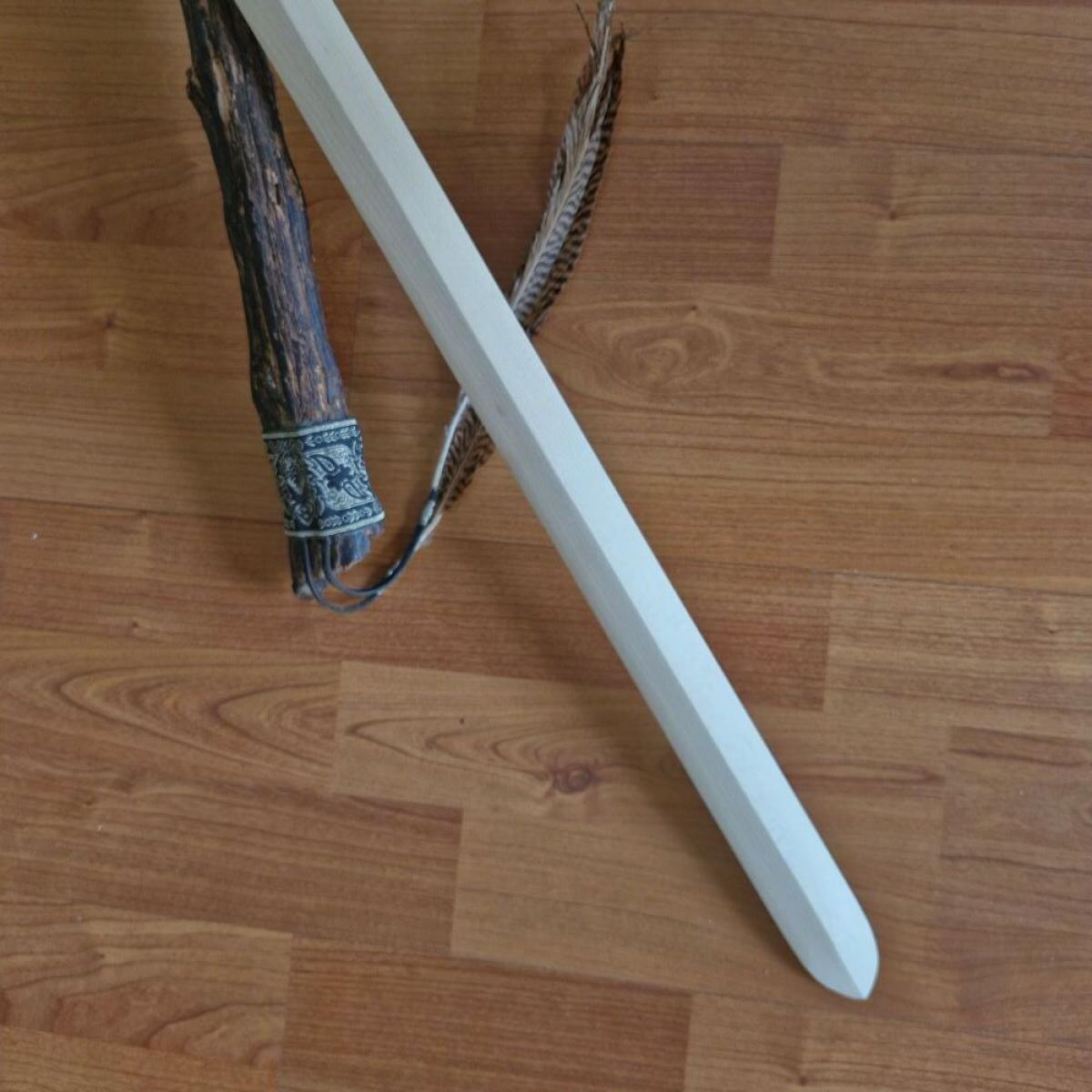 Tai Chi sword made of ash wood with blade length and round handle > www.bokken-shop.de For Tai Chi, Tai Chi Chuan. Your Tai Chi dealer!
