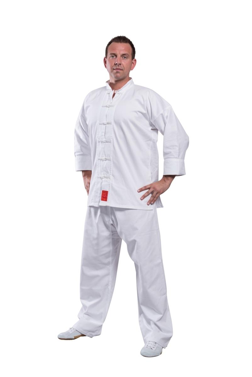 Tai Chi Anzug aus Baumwolle in der Farbe weiß✅ Bequem✔ große Bewegungsfreiheit✔ 100 % Baumwolle✔ Budo-Bekleidung in großer Auswahl und zu jedem Anlass für Deine Kampfkunst✓ Aikido, Iaido, Kendo, Koryu, Jodo➤ www.bokken-welt.de