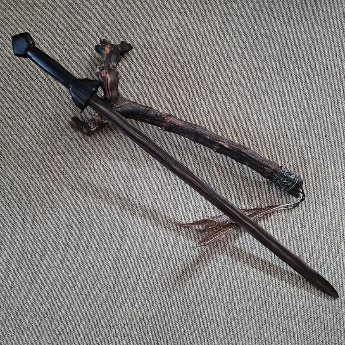 Tai Chi sword made of ebony wood - blade length 75 cm ► www.bokken-shop.de ✅ wooden sword for Tai Chi ✓ Tai Chi Chuan ✓ Taichi ✓ Your Tai Chi dealer
