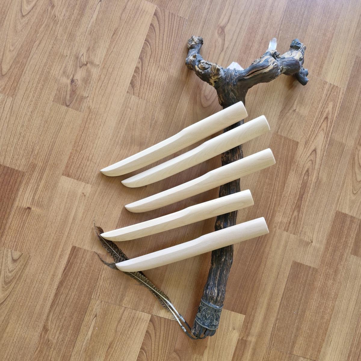 Tanto aus Buche  im 5er Set für Dojo ➤ www.bokken-shop.de ✅ passend für Aikido, Iaido, Jodo, Bujonkan. Dein Budo-Fachhändler!