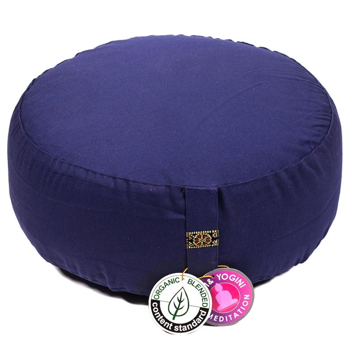 Yogi & Yogini yoga & mediation cushion indigo-blue ➤ www.bokken-shop.de buy › yoga cushions ✓ 100% organic cotton. Your meditation specialist shop!