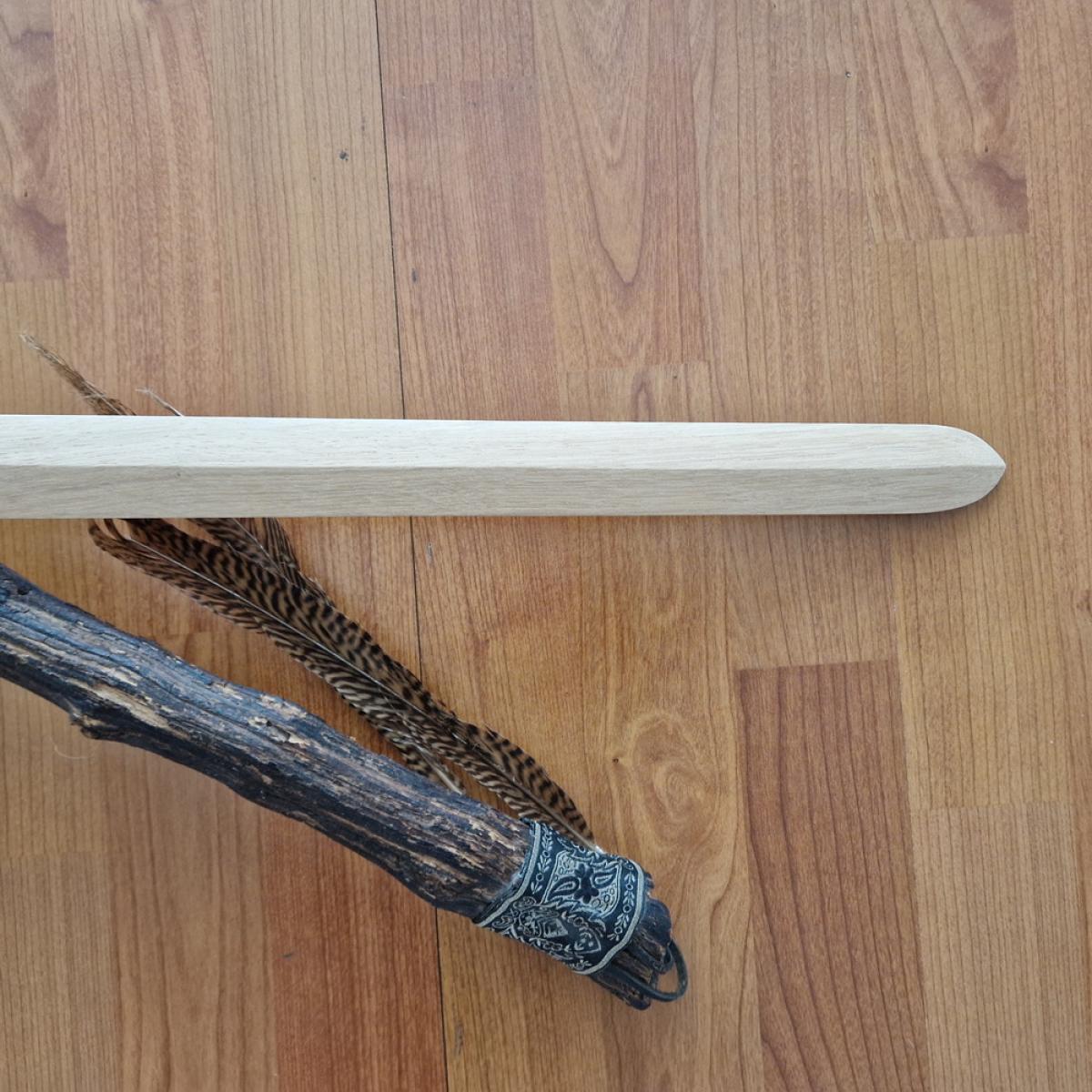 Tai Chi sword made of oak. Blade 65 cm.  Round handle > www.bokken-shop.de. For Tai Chi, Tai Chi Chuan. Your Tai Chi dealer!