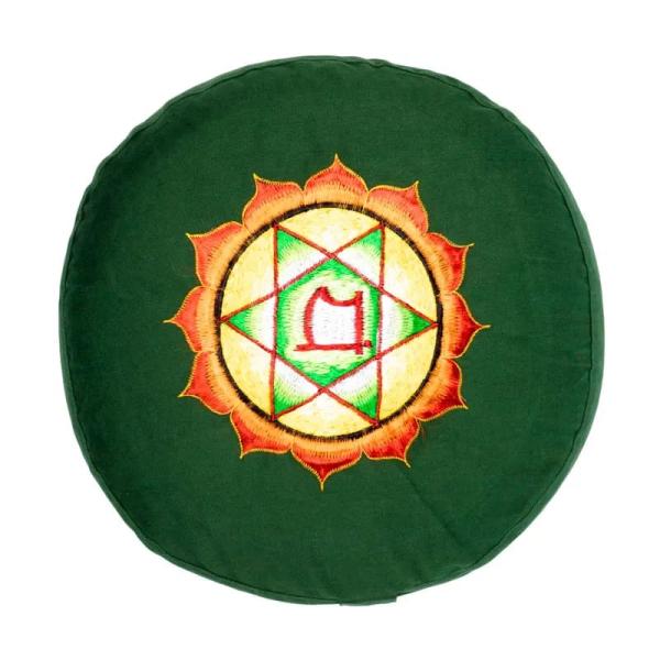 Meditation cushion Anahata 4th Chakra - Order Yogi & Yogini online ➤ www.bokken-shop.de. Chakra meditation cushions from the yoga retailer!